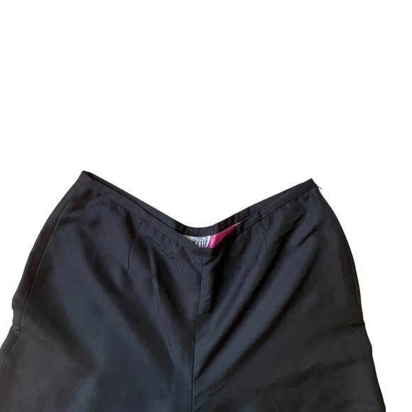 Vintage Depeche Mode Black Embroidered Satin Pants – Floral Fan & Dragonfly Stat - Picture 3 of 10